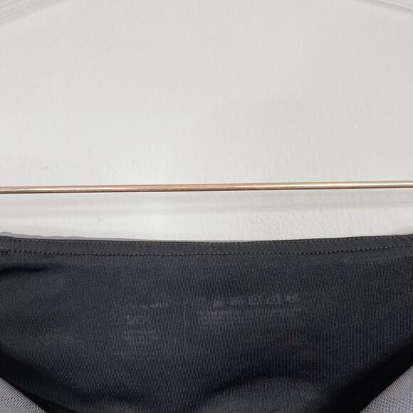 Reebok Womens Small S Black Gray Jacquard Mesh Inset Capri Leggings Workout - Picture 8 of 8